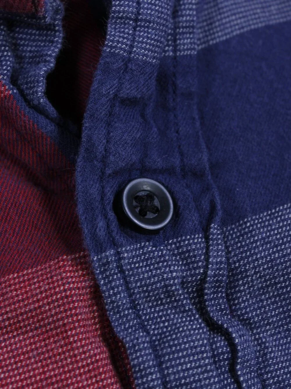 J.Crew Plaid Flannel Shirt - Men's - Blue &‎ Maroon - Size M - Classic Fit